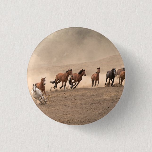 Horse In Fall II 3 Cm Round Badge (Front)