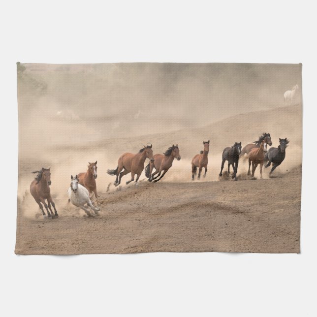 Horse In Fall II Tea Towel (Horizontal)