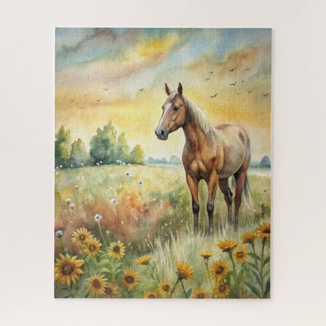 Horse in Field Jigsaw Puzzle (Vertical)
