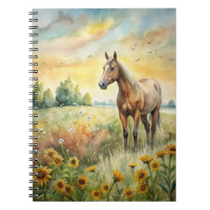 Horse in Field Notebook