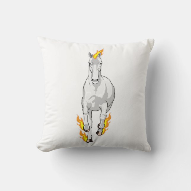 Horse in Flame Cushion (Front)