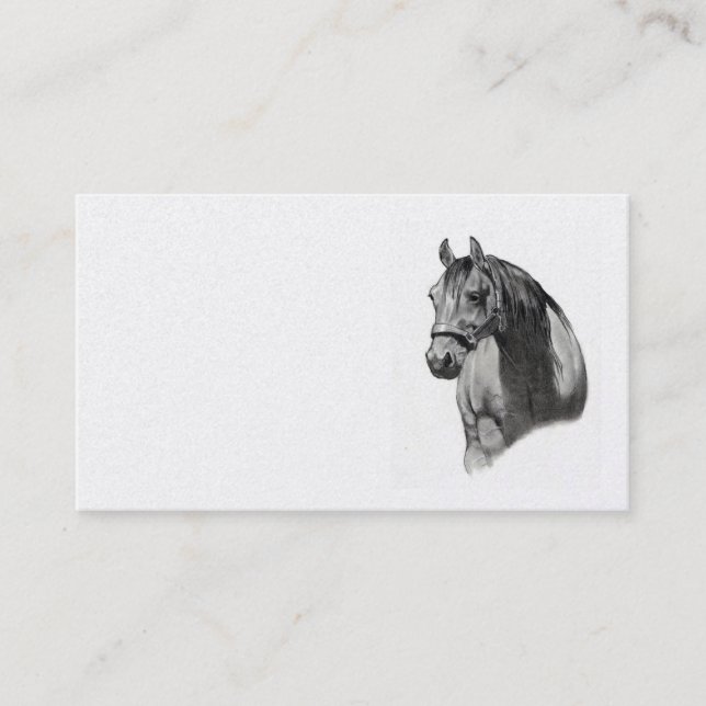 Horse in Pencil: Business Card, Equine Card (Front)