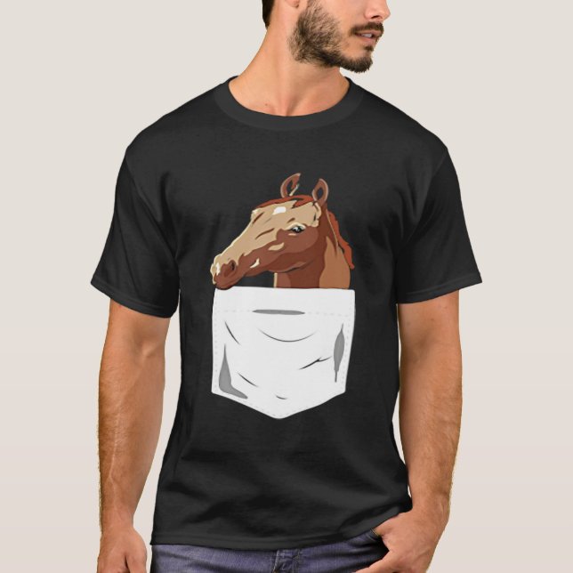 Horse in Pocket   Horse T-Shirt (Front)