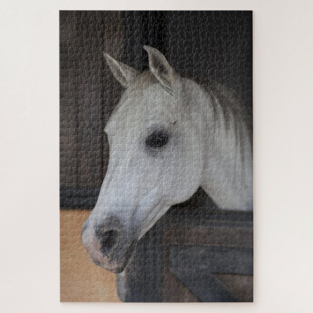 Horse in stable jigsaw puzzle (Vertical)