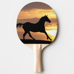 Horse In Sunset Ping Pong Paddle