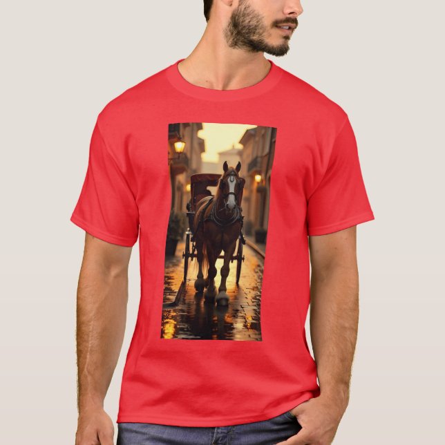 horse in the city girl T-Shirt (Front)