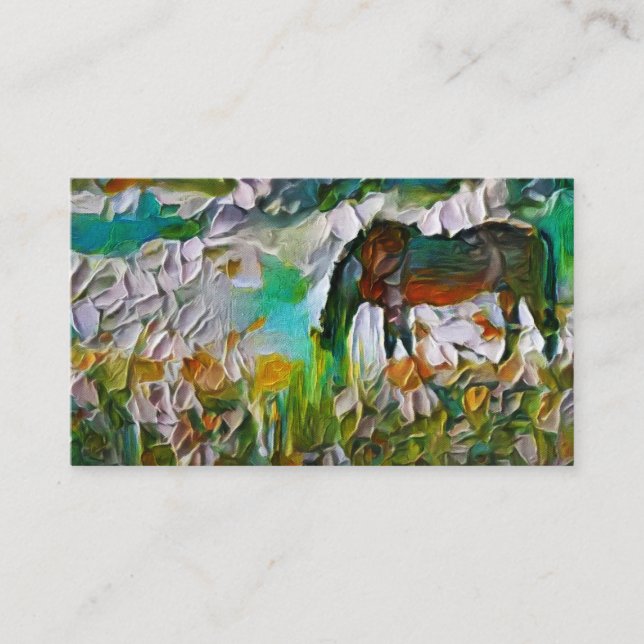 Horse in the field business card (Front)