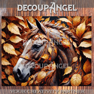 Horse in the Foliage Decoupage Tissue Paper