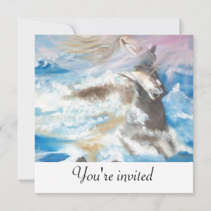 Horse in the middle of the sea  invitation
