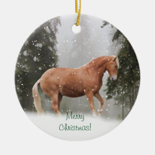 Horse in the Snow Ornament