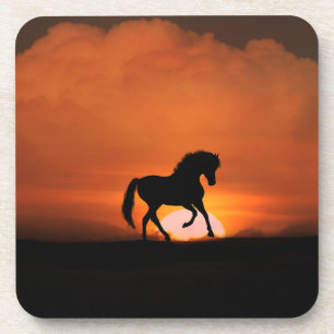 Horse in the Sunset Coasters