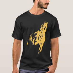 Horse In The Wind Girls Love Horses I Go Riding T-Shirt