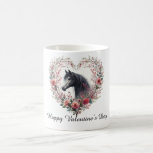 Horse in Wildflower Heart – Valentine’s Day Mug