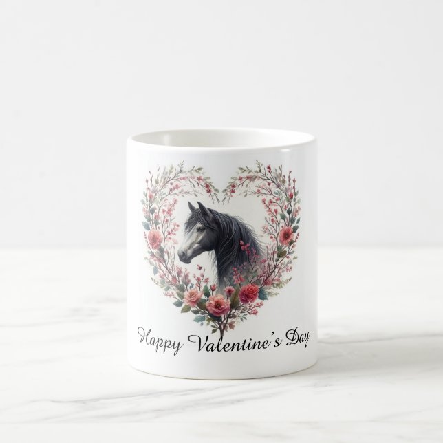 Horse in Wildflower Heart – Valentine’s Day Mug (Center)