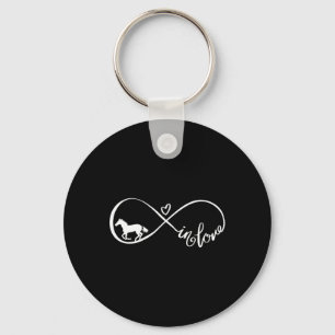 Horse Infinity Symbol Love Horse Horseback Riding Key Ring