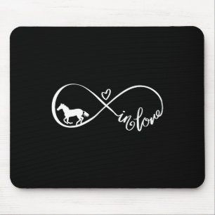 Horse Infinity Symbol Love Horse Horseback Riding Mouse Pad