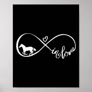 Horse Infinity Symbol Love Horse Horseback Riding Poster