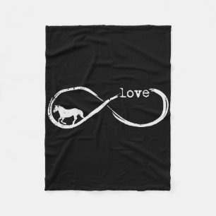 Horse Infinity Symbol Love Horseback Riding Men Wo Fleece Blanket