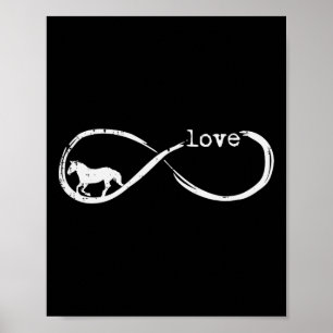 Horse Infinity Symbol Love Horseback Riding Men Wo Poster