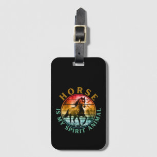 Horse is my spirit animal luggage tag