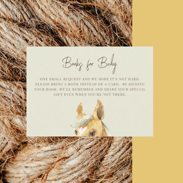 Horse It's a Boy Books for Baby Enclosure Card (Creator Uploaded)