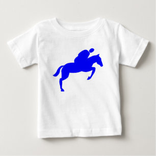 Horse Jumping - Blue Baby T-Shirt