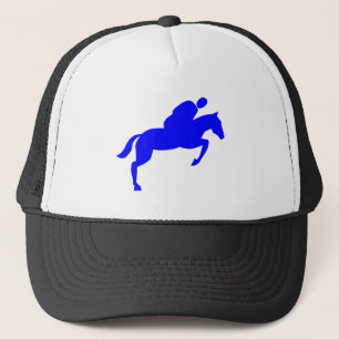 Horse Jumping - Blue Trucker Hat