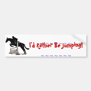 Horse Jumping Bumper Sticker