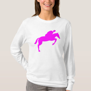 Horse Jumping - Magenta T-Shirt