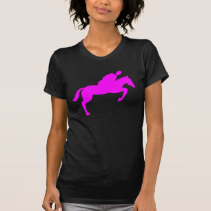 Horse Jumping - Magenta T-Shirt