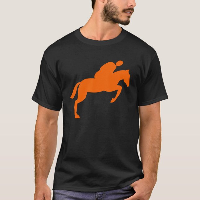 Horse Jumping - Orange T-Shirt (Front)
