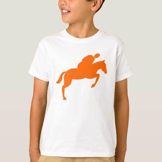 Horse Jumping - Orange T-Shirt (Front)