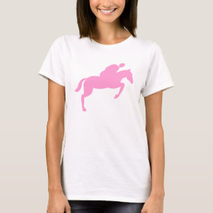 Horse Jumping - Pink T-Shirt