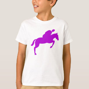 Horse Jumping - Purple T-Shirt