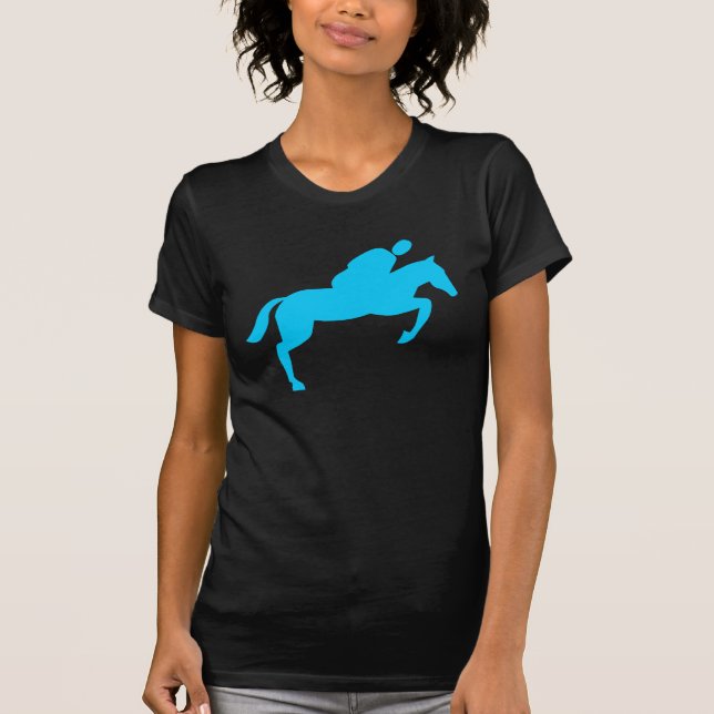 Horse Jumping - Sky Blue T-Shirt (Front)