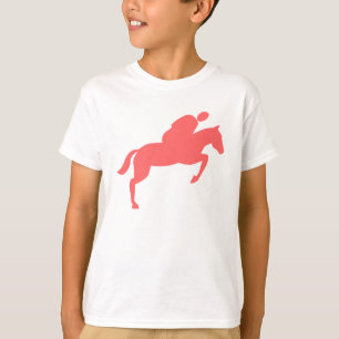 Horse Jumping - Tropical Pink T-Shirt