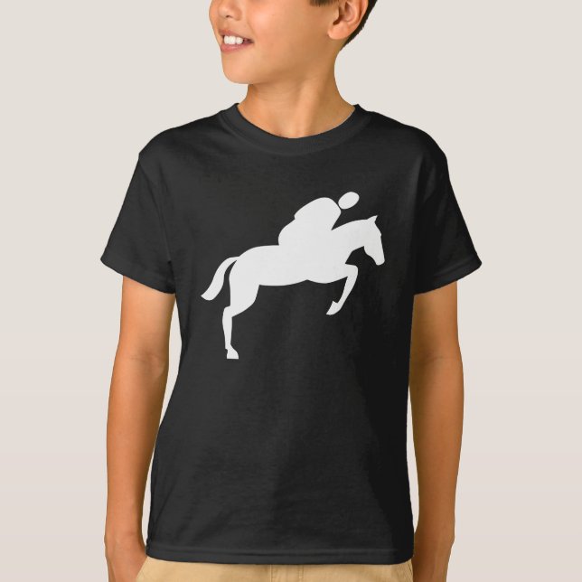 Horse Jumping - White T-Shirt (Front)