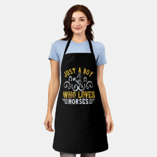 Horse - Just A Boy Who Loves Horses Apron