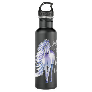 Horse Just A Girl Who Loves Horseback Riding Eques 710 Ml Water Bottle