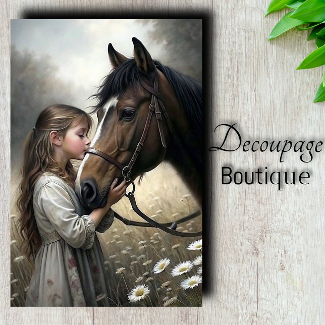 Horse Kiss Decoupage Tissue Paper (Horse Kiss Decoupage Tissue Paper)