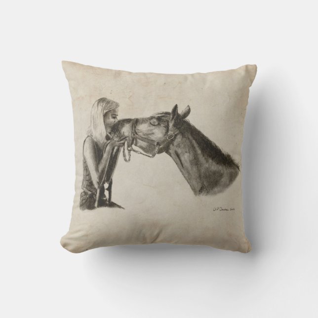 Horse Kisses Cushion (Front)