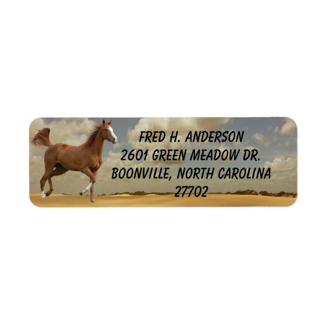 HORSE LABEL RETURN ADDRESS LABEL (Front)