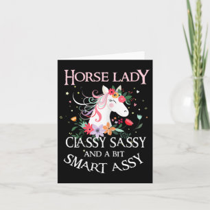 Horse Lady Cly Sy And A Bit Smart Y  Card