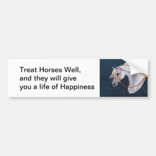Horse life of happiness Bumper Sticker