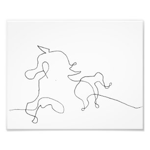 Horse Line Drawing Print