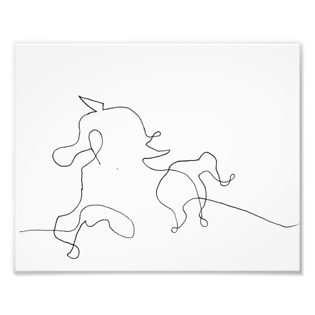 Horse Line Drawing Print (Front)