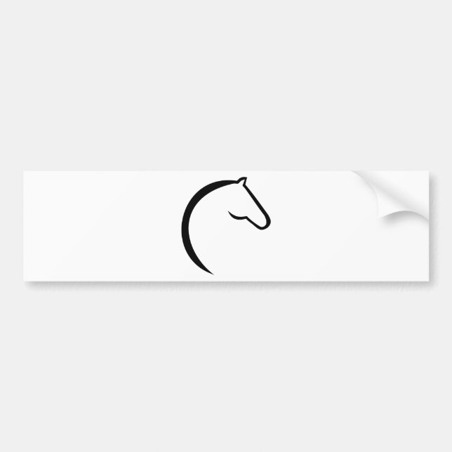 Horse logo bumper sticker (Front)