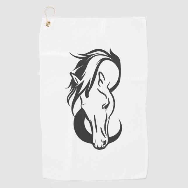 Horse Logo Golf Towel (Front)
