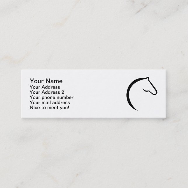 Horse logo mini business card (Front)