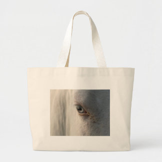 Horse looking at you large tote bag